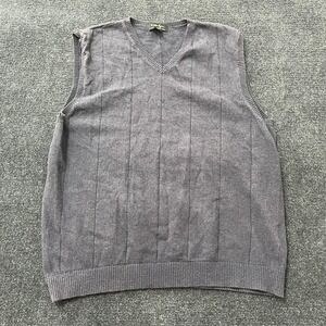 Walter Hagen Sweater Vest Mens Medium Gray V Neck Golf Knit Pullover Casual